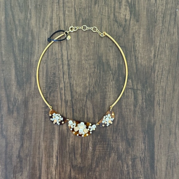 J.crew choker necklace in tortoise and crystal detail - Picture 1 of 9